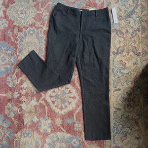 NWT Coldwater Creek Ponte Slim Leg Trousers Gray Size 12 Stretch Work Pants